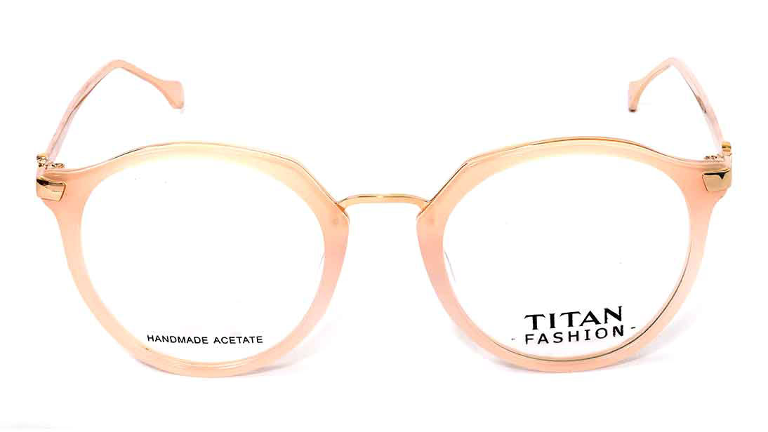 Image 1 of Pink Round Eyeglasses for Women from Titan Available at Titan Eye+
