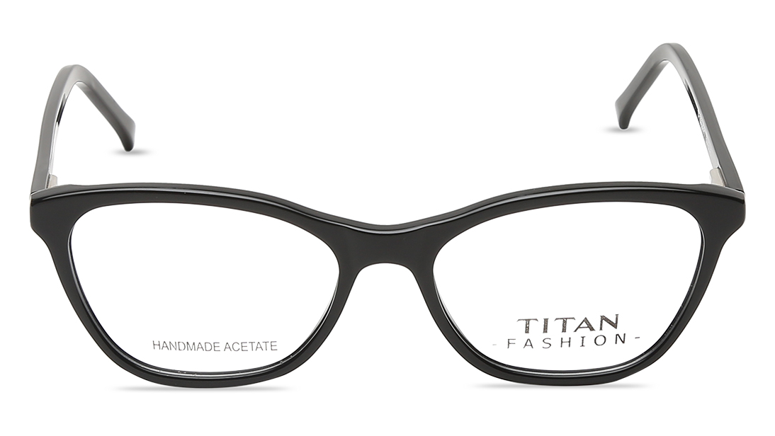 Image 1 of Black CatEye Eyeglasses for Women from Titan Available at Titan Eye+