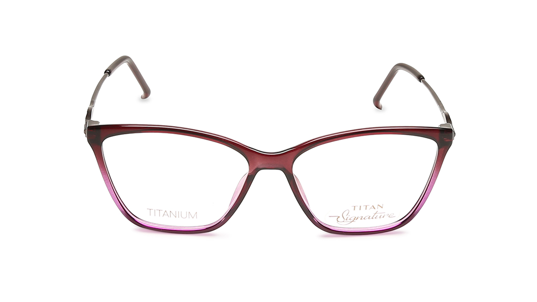 Image 1 of Purple Cateye Rimmed Eyeglasses  (TF1117WFC3|51) from Titan Available at Titan Eye+