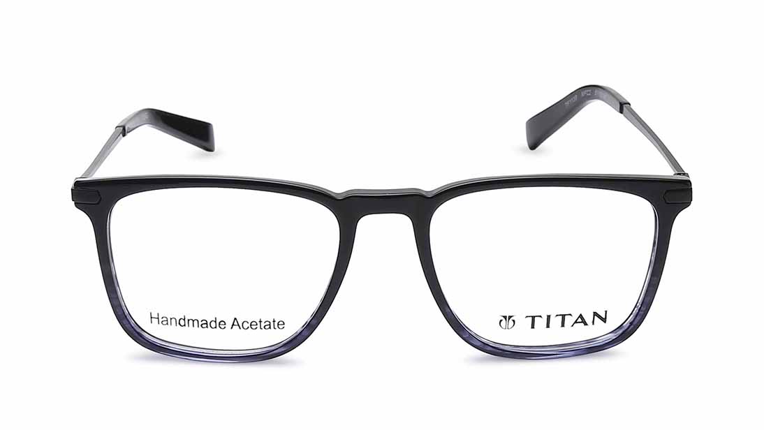 Image 1 of Black Wayfarer Rimmed Eyeglasses (TF1138MFC2|51) from Titan Available at Titan Eye+
