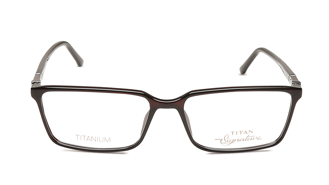 Image 1 of Black Rectangle Rimmed Eyeglasses (TF1150MFC1|54) from Titan Available at Titan Eye+