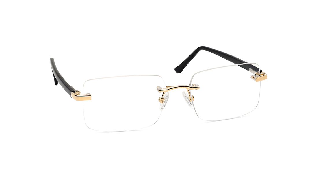 Eyeglasses with gold trim on sale