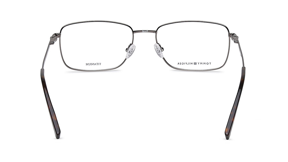 Image 4 of Gun Metal Navigator Rimmed Eyeglasses (TH6171TC454|48) from Tommy Hilfiger Available at Titan Eye+