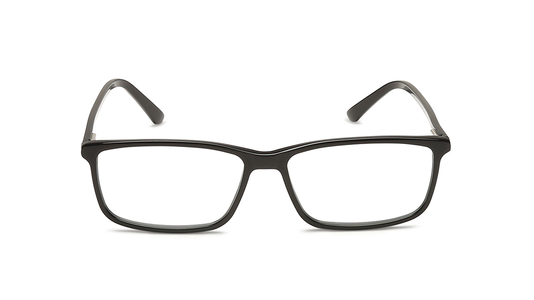 Image 1 of Black Rectangle Blue Cut, Zero Power Computer Glass (TI1027MFP2PL059|54) from Titan Available at Titan Eye+