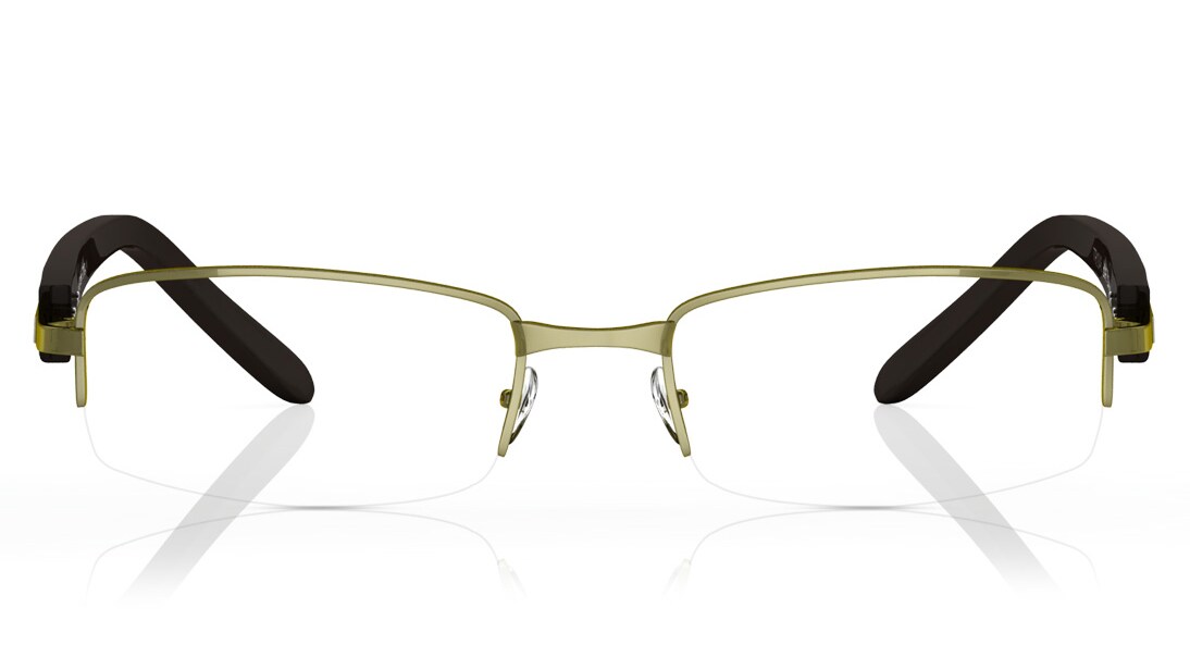 Image 1 of Gun Metal Green Rectangle Semi-Rimmed Eyeglasses (TR1046B1A1|52) from Titan Available at Titan Eye+