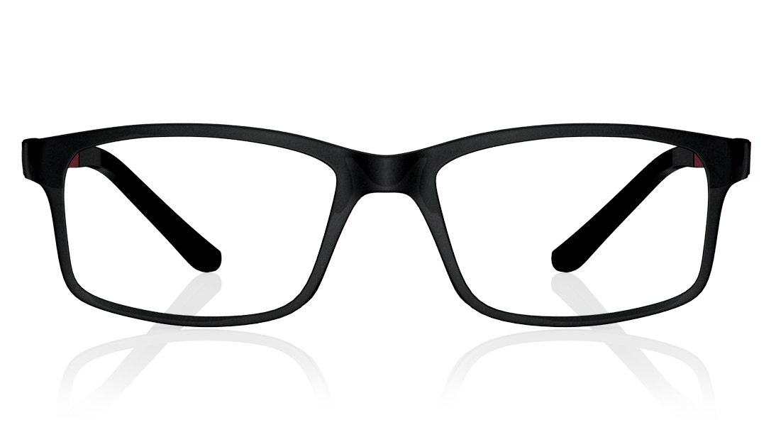 Image 1 of Black Rectangle Eyeglasses for Men and Women from Titan Available at Titan Eye+