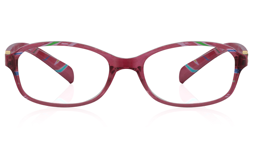 Image 1 of Pink Wayfarer Eyeglasses for Women from Titan Available at Titan Eye+