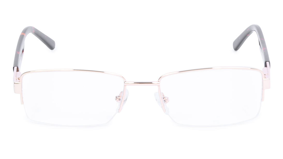 Image 1 of Rose Gold Rectangle Eyeglasses for Men and Women from Titan Available at Titan Eye+