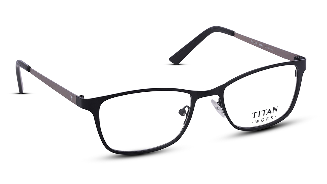 Black Rectangle Rimmed Eyeglasses (TR1208B1A1|51)