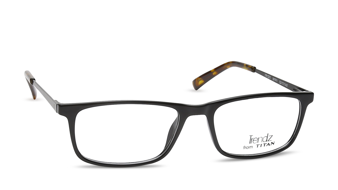 Black Rectangle Rimmed Eyeglasses (TR1221MFP1|52)