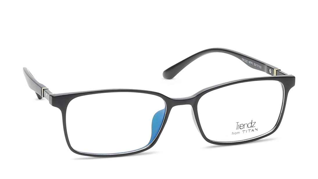 Black Rectangle Rimmed Eyeglasses (TR1232MFP1|53)