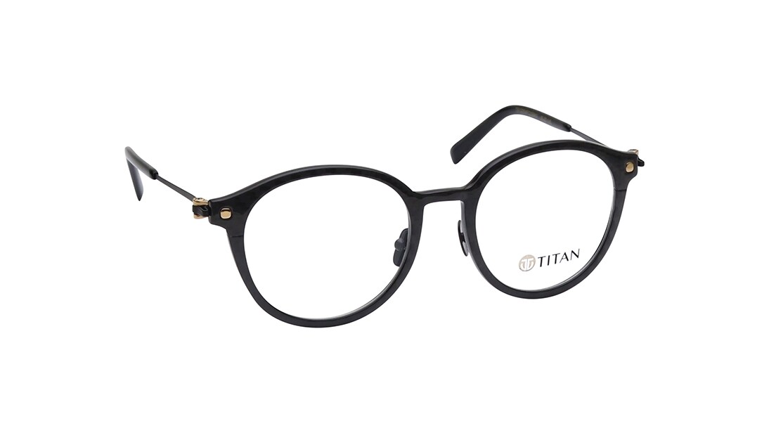 Black Round Rimmed Men Eyeglasses (TS1035MFC2SBKV|48)