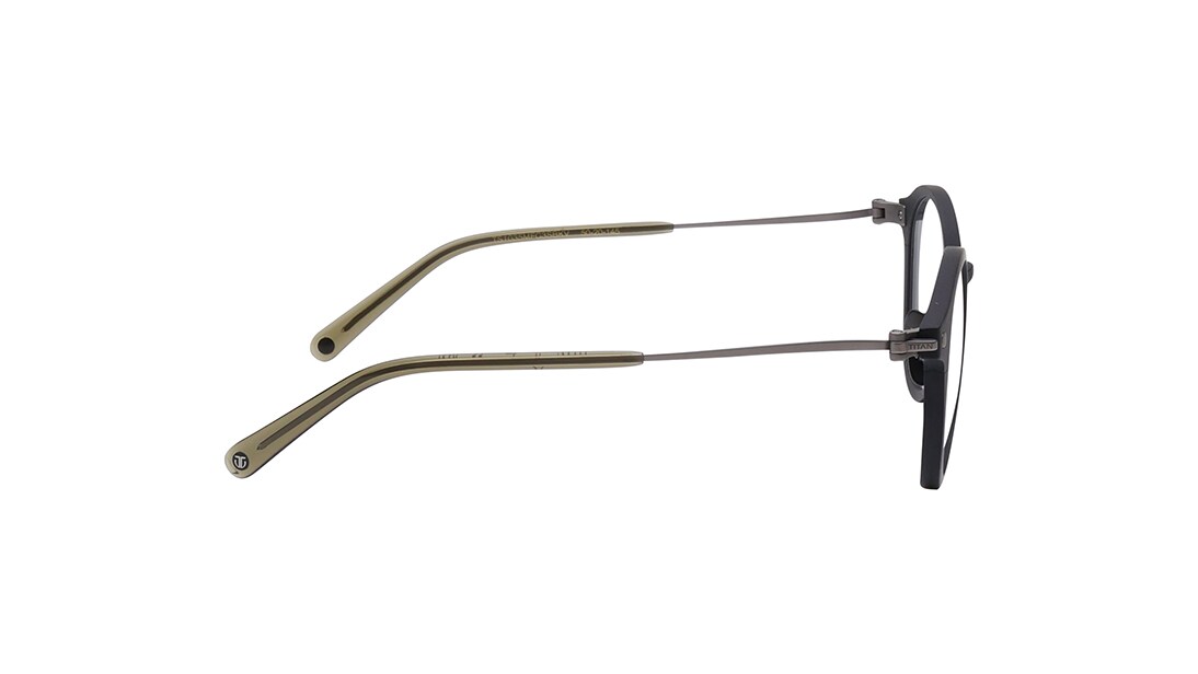 Image 3 of Black Round Rimmed Men Eyeglasses (TS1035MFC3SBKV|48) from Titan Available at Titan Eye+