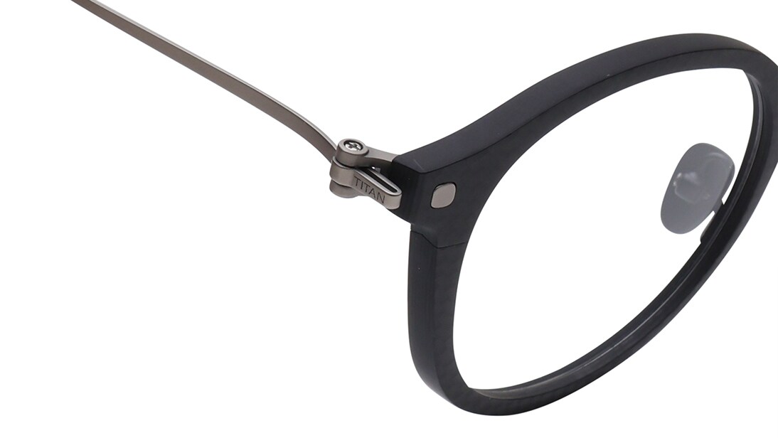 Image 5 of Black Round Rimmed Men Eyeglasses (TS1035MFC3SBKV|48) from Titan Available at Titan Eye+