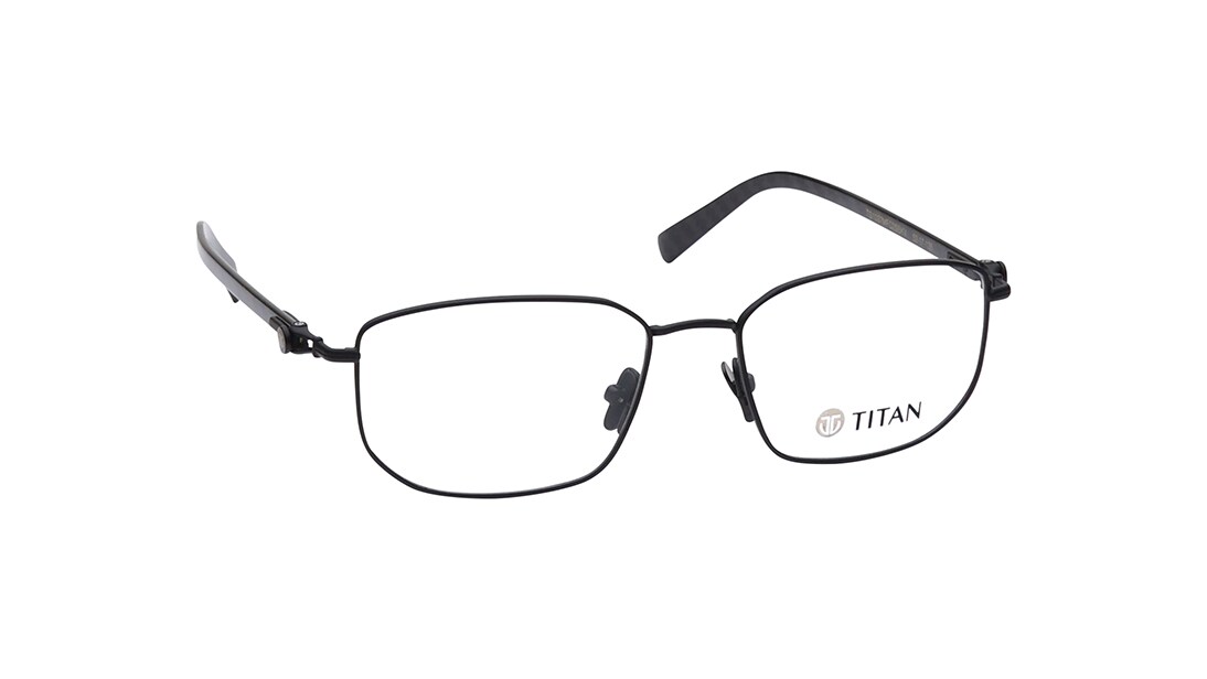 Black Geometry Rimmed Men Eyeglasses (TS1037MFC2SBKV|52)
