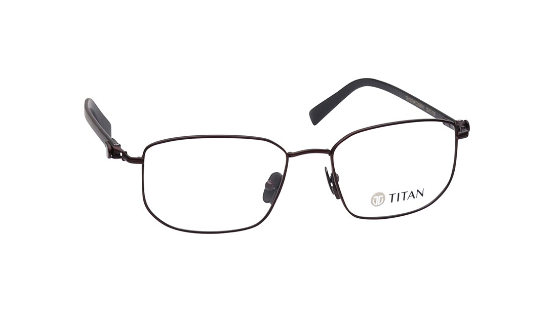 Brown Geometry Rimmed Men Eyeglasses (TS1037MFC3SBRV|52)