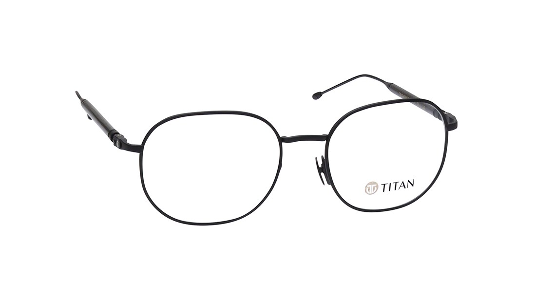 Black Geometry Rimmed Men Eyeglasses (TS1040MFC1LBKV|53)