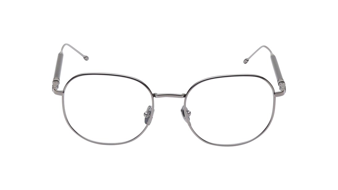 Image 1 of Silver Geometry Rimmed Men Eyeglasses (TS1040MFC3LSLV|53) from Titan Available at Titan Eye+