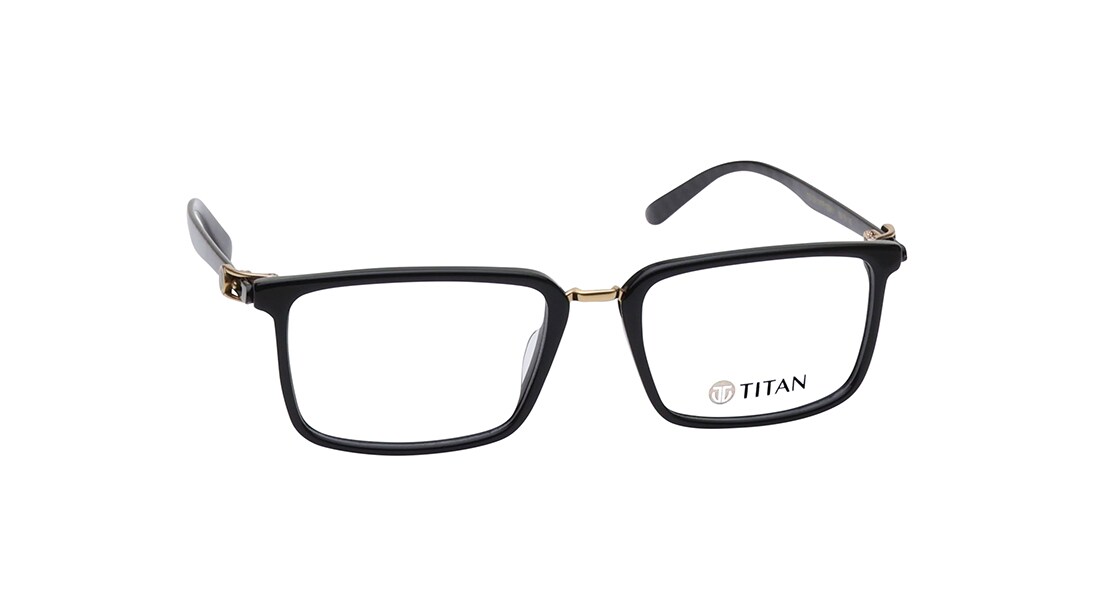 Black Rectangle Rimmed Men Eyeglasses (TS1041MFP3SBKV|51)