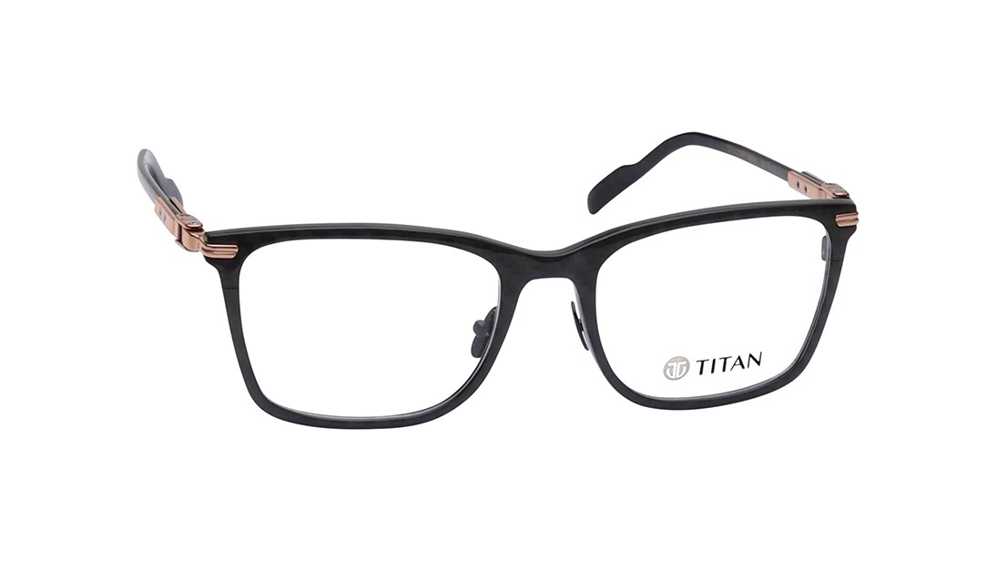 Black Rectangle Rimmed Men Eyeglasses (TS1042MFP1MBKV|53)