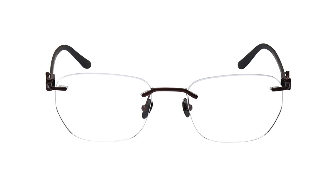 Image 1 of Black Geometry Rimless Men Eyeglasses (TS1043MRP1LBKV|53) from Titan Available at Titan Eye+