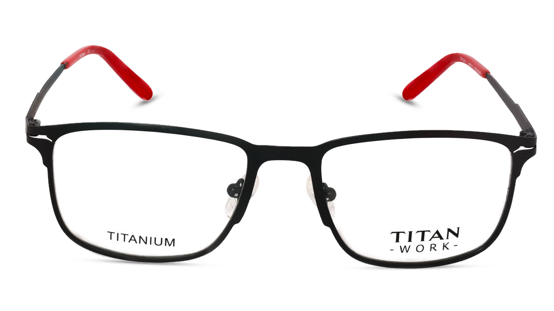 Image 1 of Black Wayfarer Rimmed Eyeglasses (TW1011MFM1|52) from Titan Available at Titan Eye+