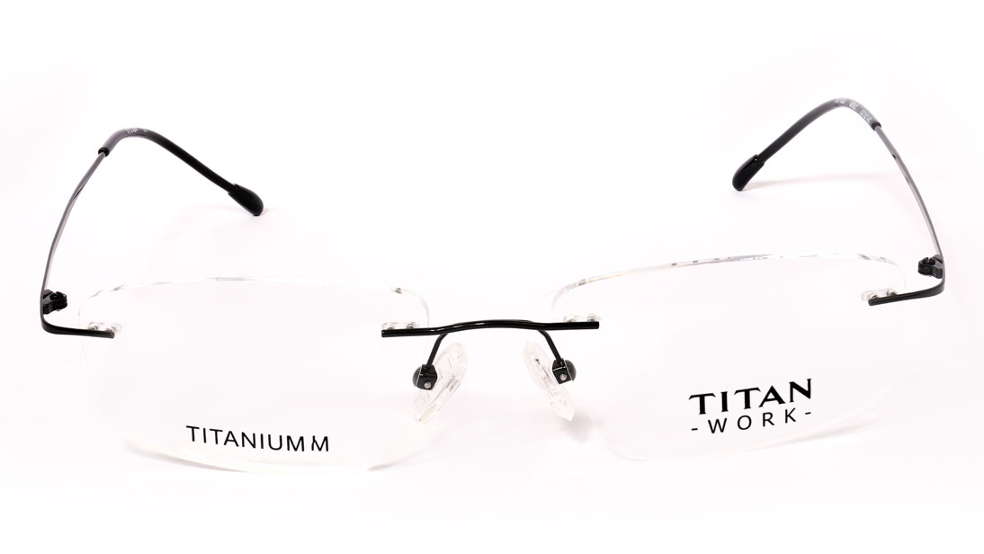 Image 1 of Black Rectangle Eyeglasses for Men and Women from Titan Available at Titan Eye+