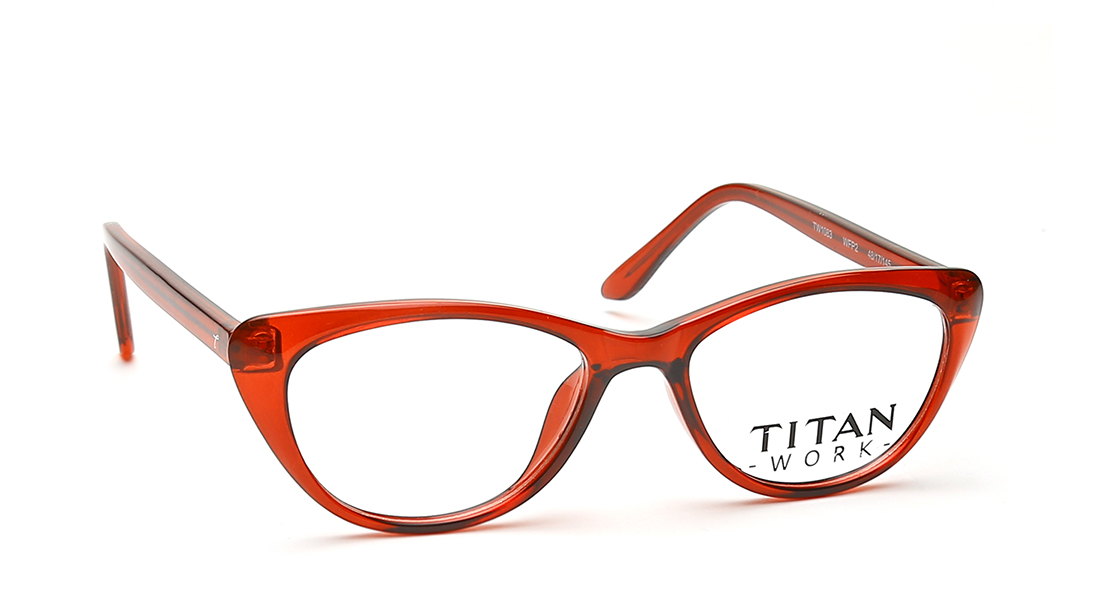 Image 2 of Red Cateye Rimmed Eyeglasses  (TW1083WFP2|48) from Titan Available at Titan Eye+