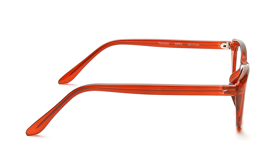 Image 3 of Red Cateye Rimmed Eyeglasses  (TW1083WFP2|48) from Titan Available at Titan Eye+