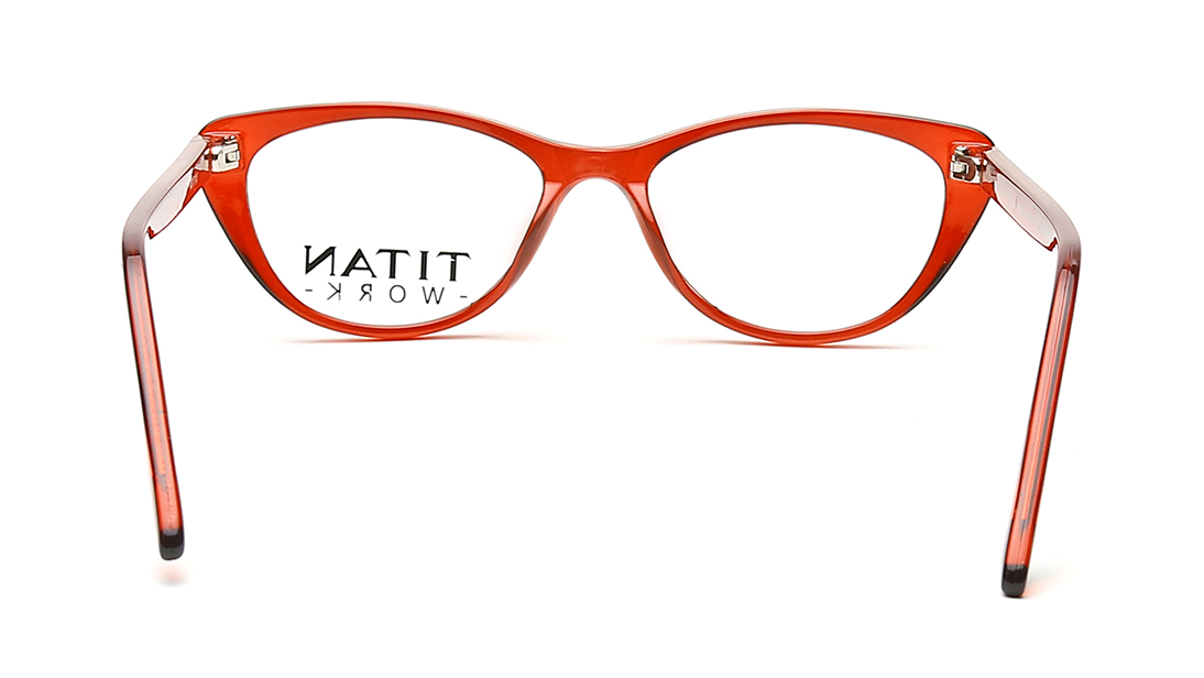 Image 4 of Red Cateye Rimmed Eyeglasses  (TW1083WFP2|48) from Titan Available at Titan Eye+