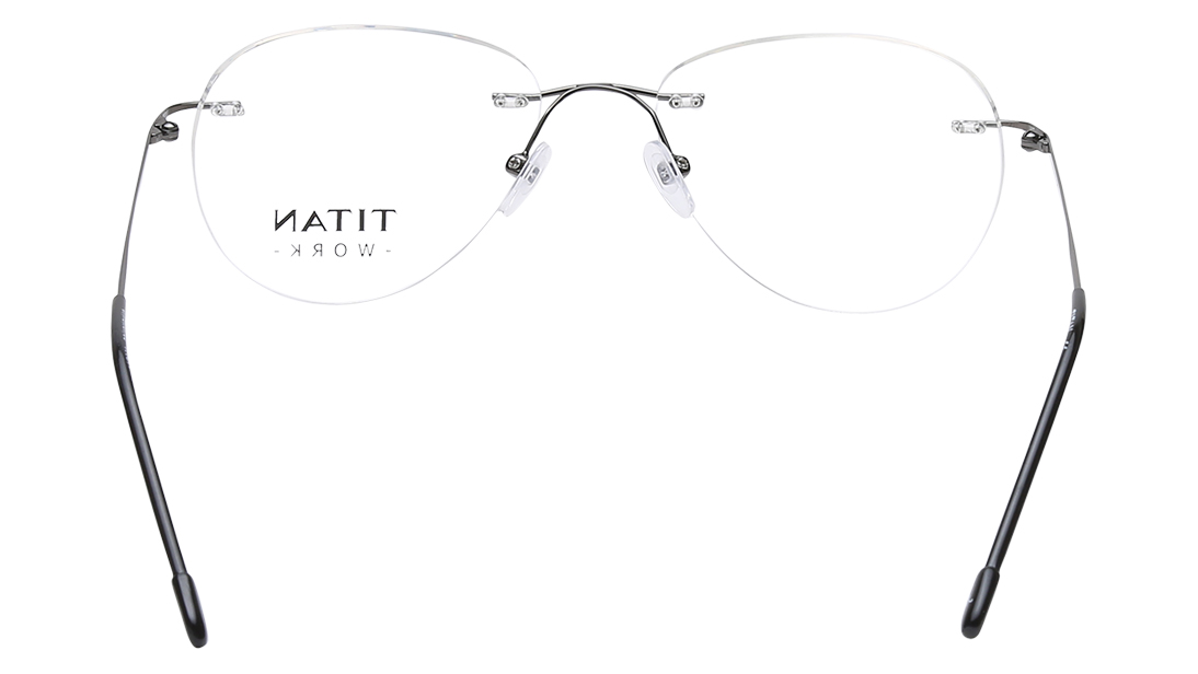 Black Oval Eyeglasses for Men and Women available online at Titan Eye+