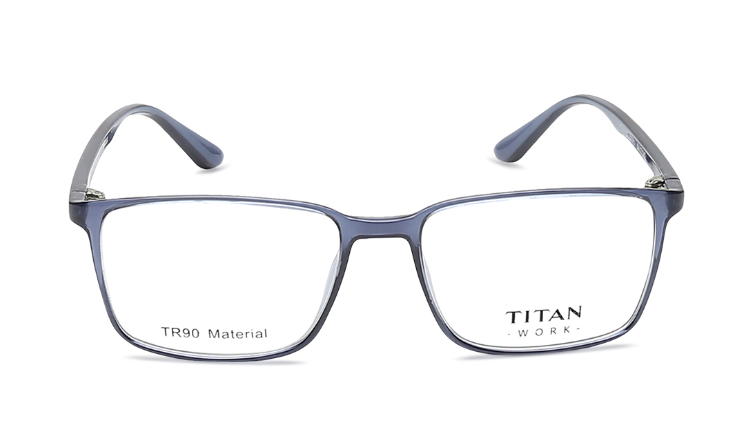 Image 1 of Grey Wayfarer Eyeglasses for Men and Women from Titan Available at Titan Eye+