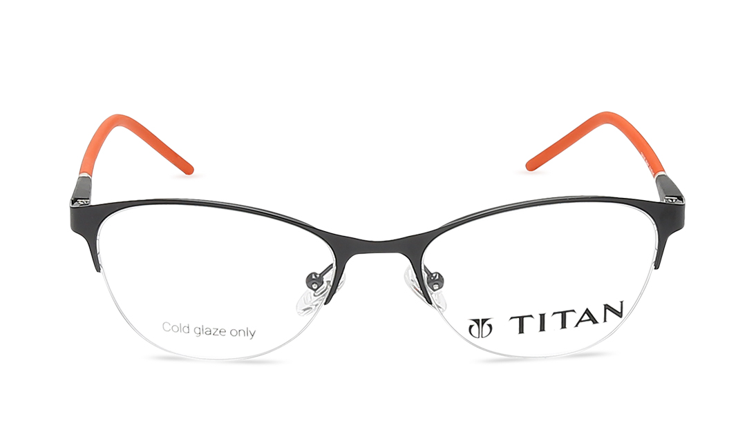 Image 1 of Black CatEye Eyeglasses for Women from Titan Available at Titan Eye+