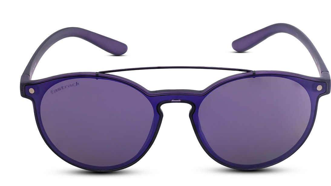 Image 1 of Purple Round Men Sunglasses (U009PR1F|134) from Fastrack Available at Titan Eye+