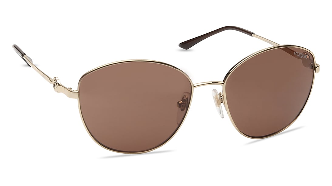 Gold Cateye Women Sunglasses (VO4091BI8487356|53)