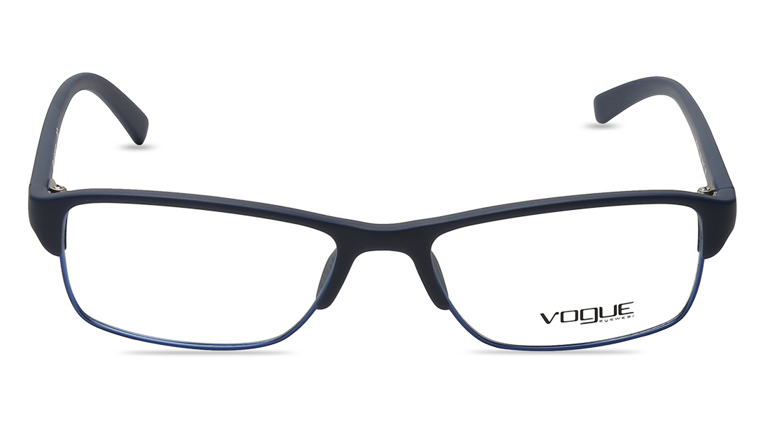 Image 1 of Blue Rectangle Rimmed Eyeglasses (VO5012I228854|54) from Vogue Eyewear Available at Titan Eye+