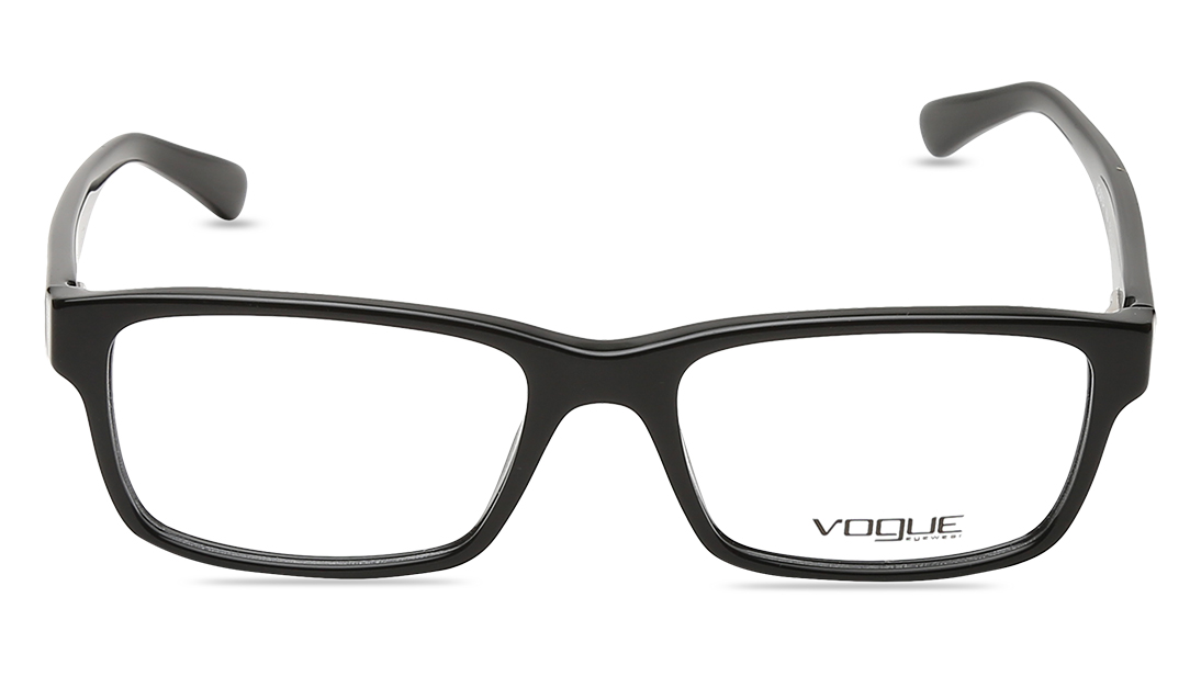 Image 1 of Black Rectangle Rimmed Eyeglasses (VO5013IW4452|52) from Vogue Eyewear Available at Titan Eye+
