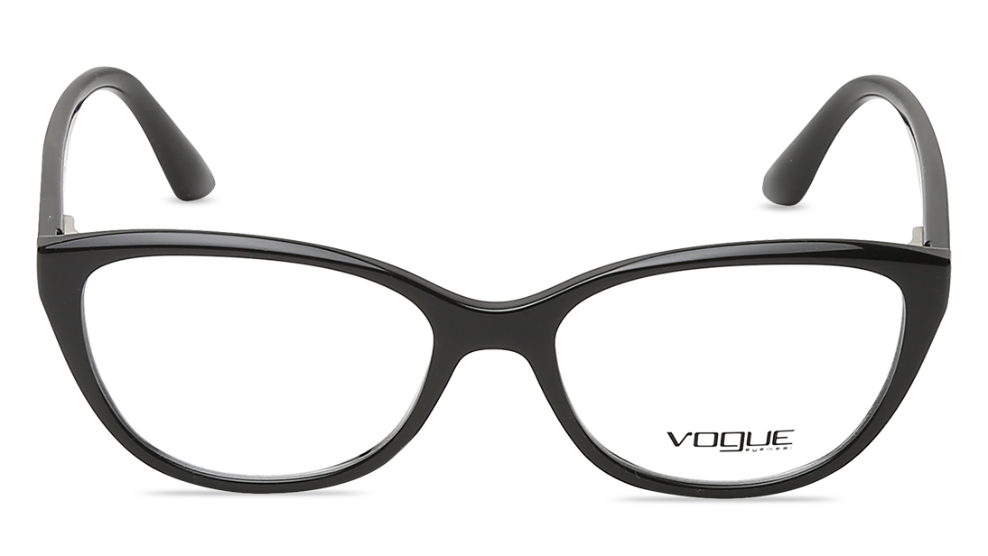 Image 1 of Black Cateye Rimmed Eyeglasses  (VO5120IW4452|52) from Vogue Eyewear Available at Titan Eye+