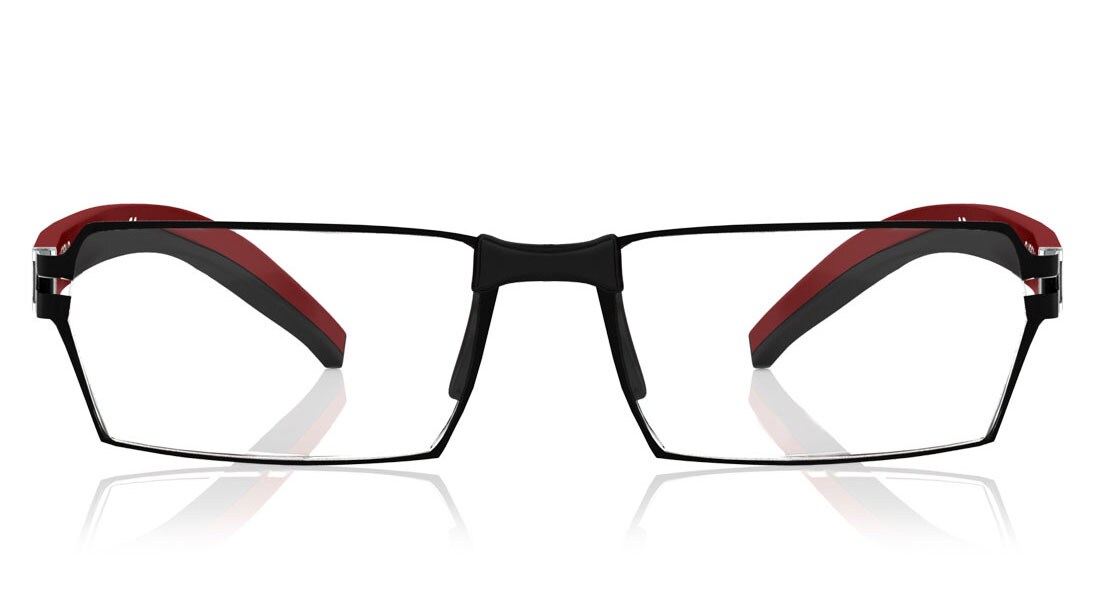 Image 1 of Black Rectangle Rimmed Eyeglasses (Y1044A1A1|53) from Titan Available at Titan Eye+