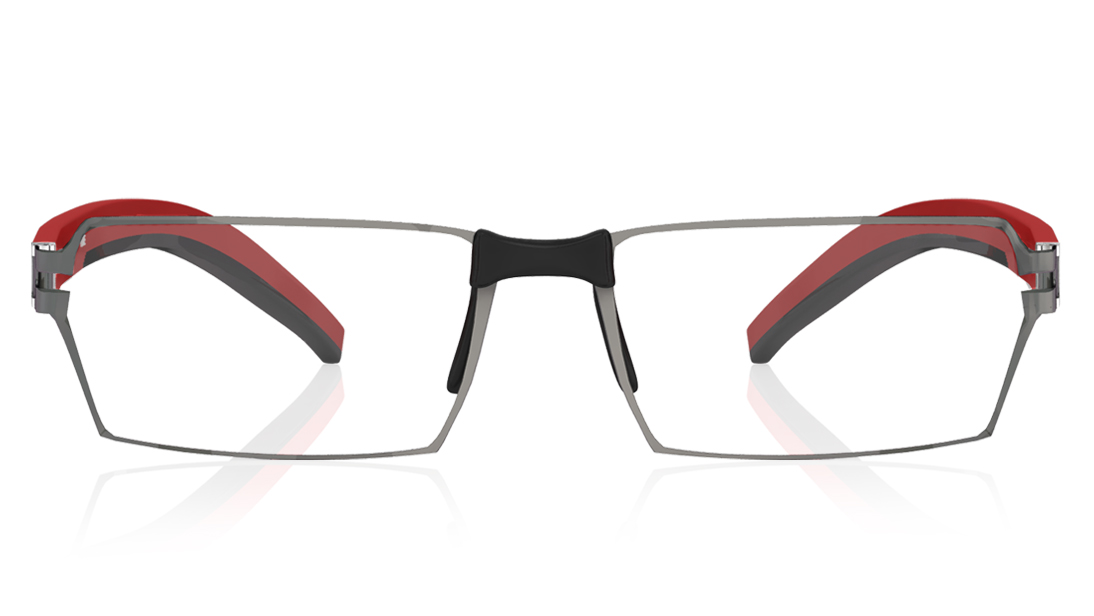 Image 1 of Gun Metal Rectangle Eyeglasses for Men and Women from Titan Available at Titan Eye+