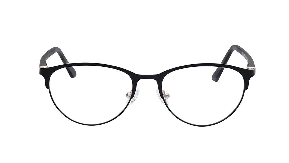 Image 1 of Black CatEye Semi-Rimmed Eyeglasses for Women from Titan Available at Titan Eye+