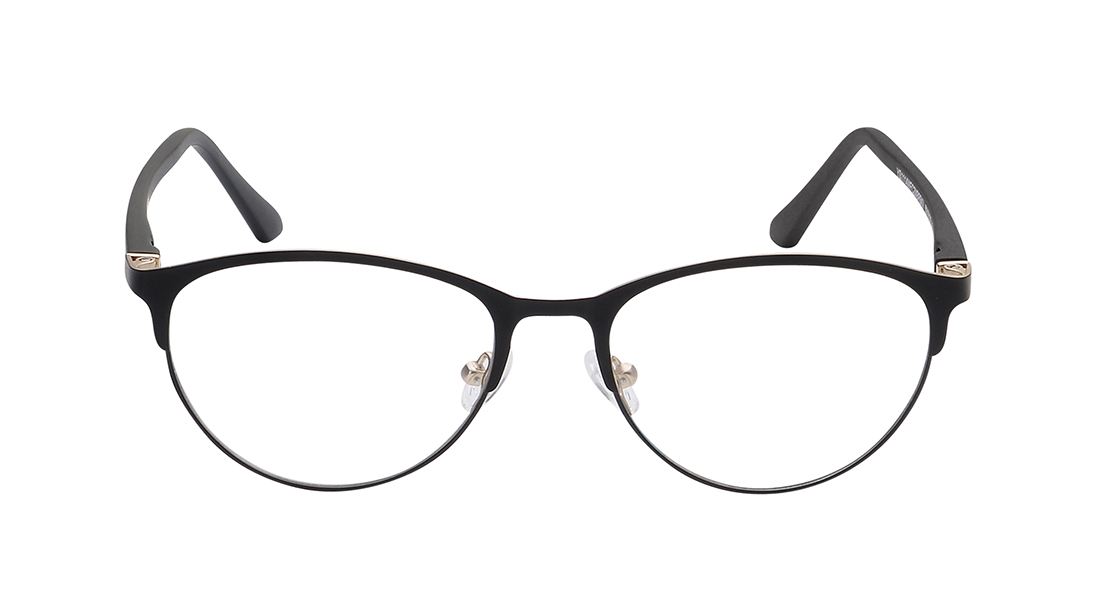 Image 1 of Black and Brown CatEye Semi-Rimmed Eyeglasses for Women from Titan Available at Titan Eye+