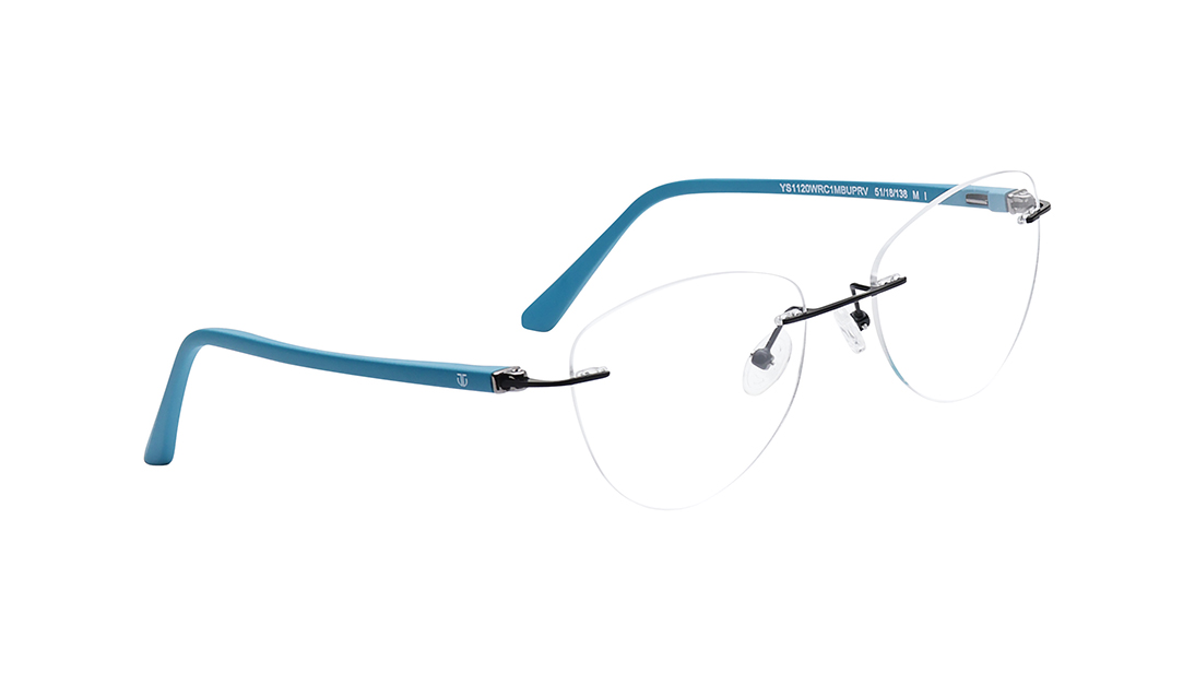 Black CatEye Rimless Eyeglasses for Women