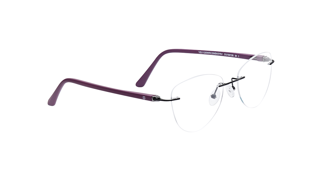 Black CatEye Rimless Eyeglasses for Women