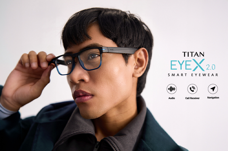 Model Wearing Glasses