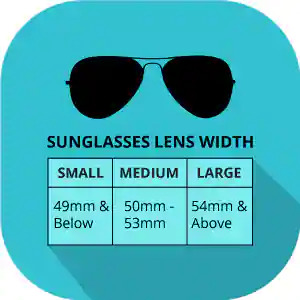 Sunglasses Lens Width Small, Medium and Large at Titan Eye+