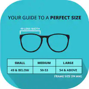 Guide to get a perfect size of glasses small, medium and large at Titan Eye+